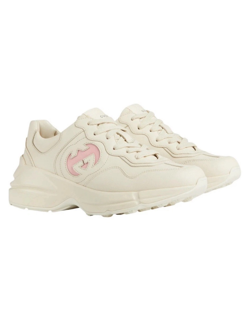 GUCCI Women’s Rhyton Interlocking G Leather Sneakers